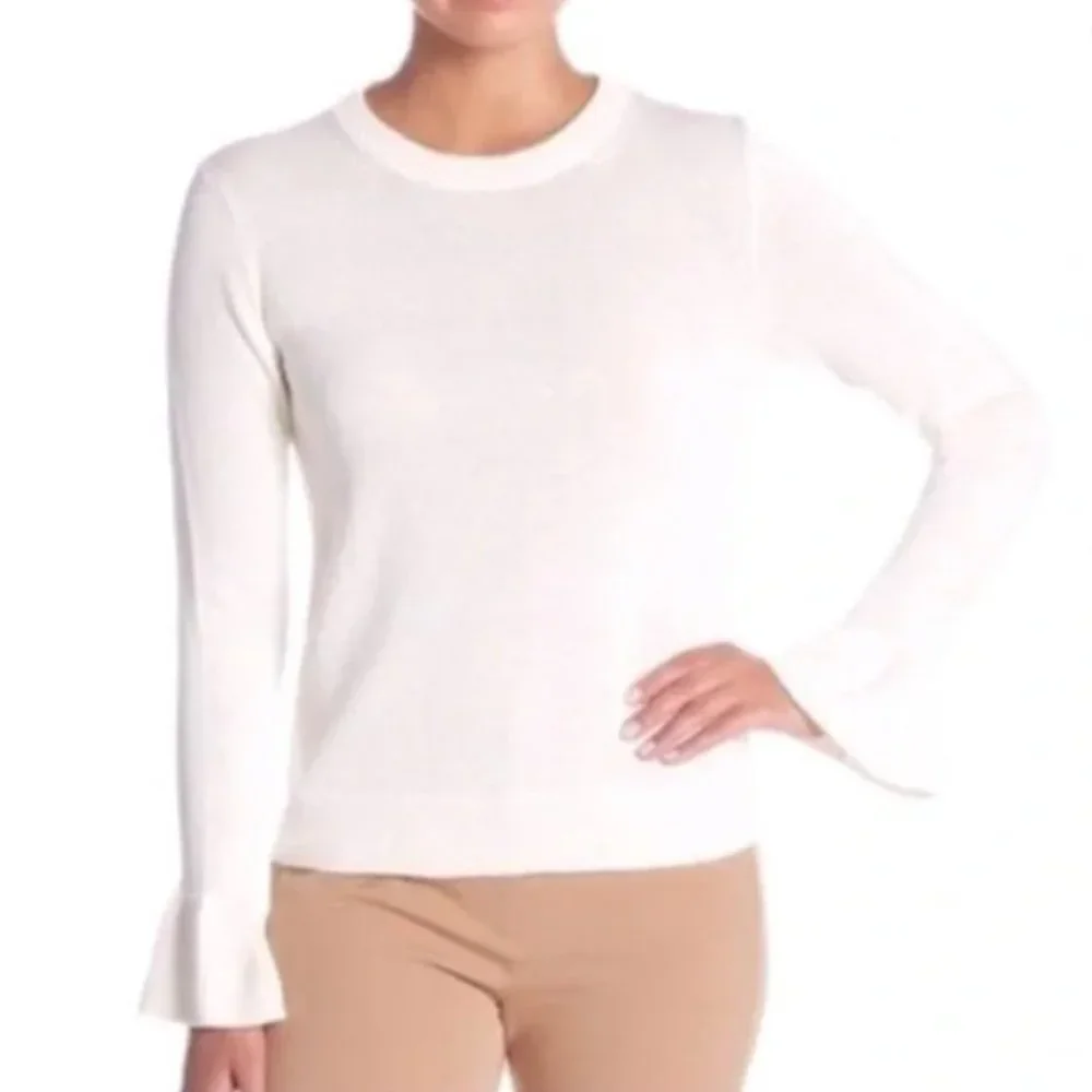 J. Crew ~ Ruffle Cuff Sweater 100% cotton
